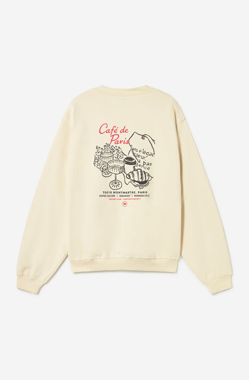 Sweat-shirt Paris Coffee Ivory