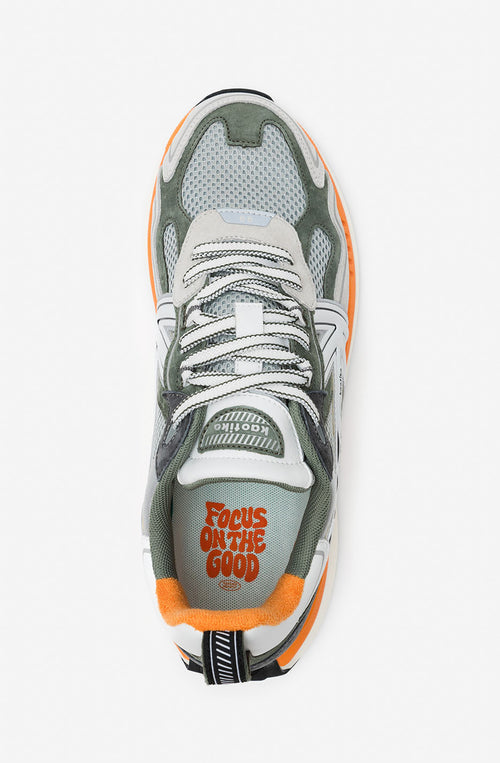 Kaotiko Man Vancouver Tech Army Green Sneakers