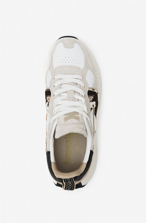 Kaotiko Woman Detroit Glam Off White Cow Sneaker
