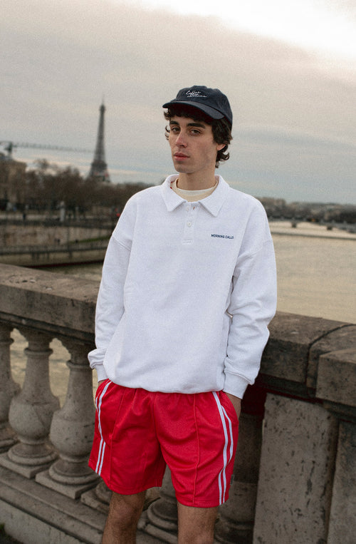 Sweat-shirt Polo Morning Calls Organic Cotton White