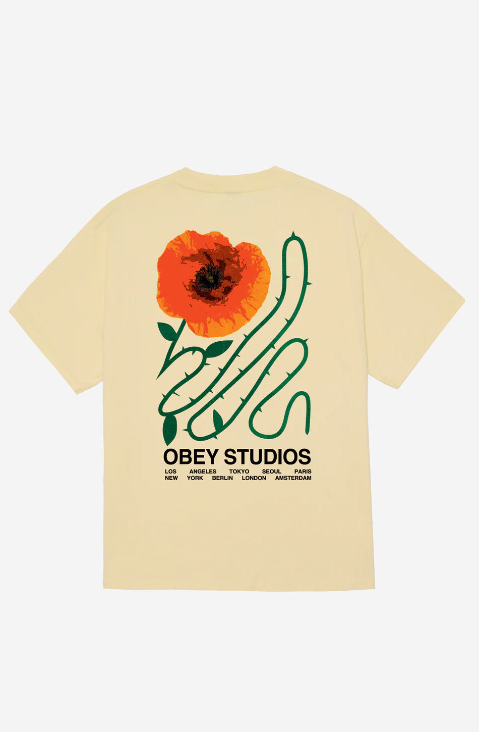OBEY Moves Of Life Pale Yellow T-shirt