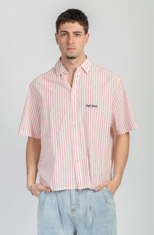 Lost Point Yvory/Garnet Stripes Shirt
