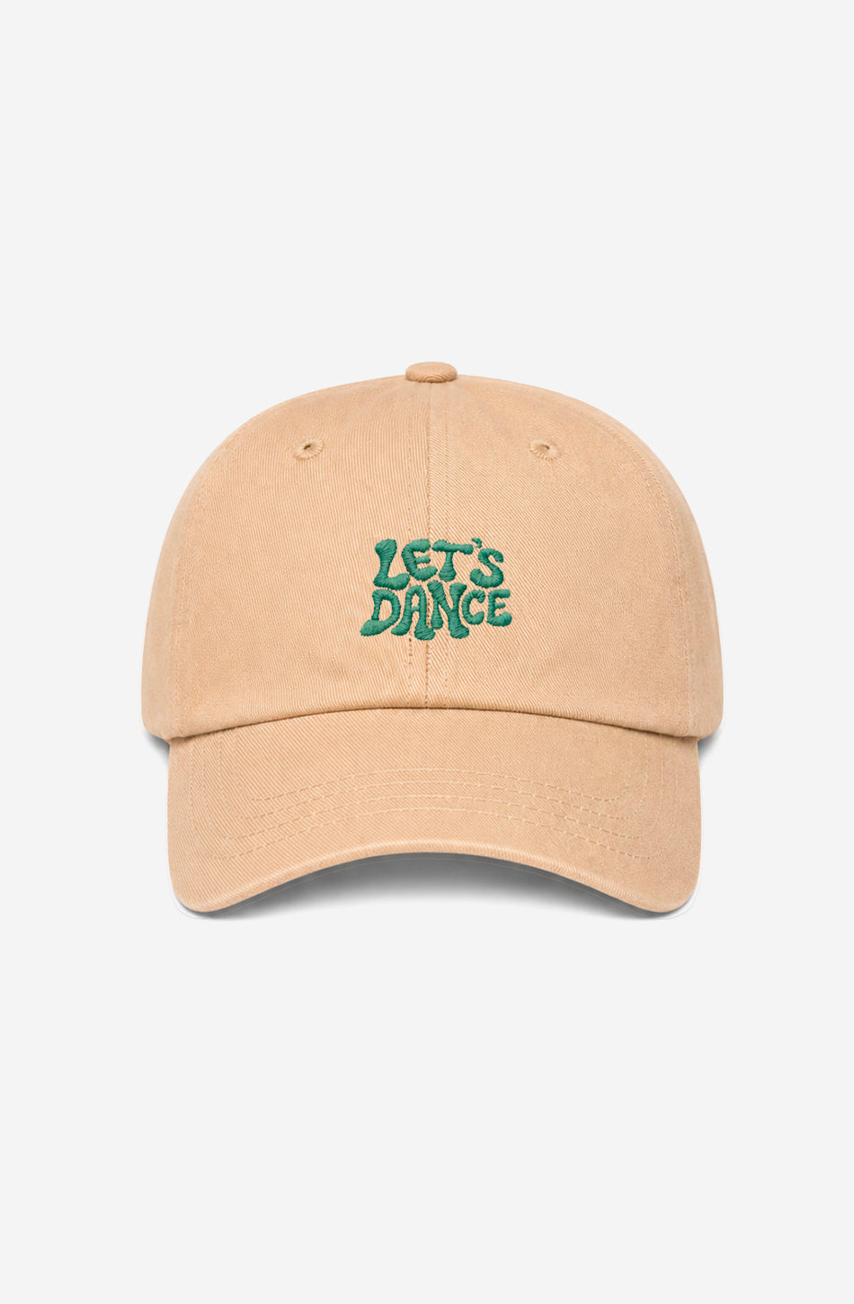 Gorra Lets Dance Khaki unisex con bordado frontal y cierre ajustable de Kaotiko BCN