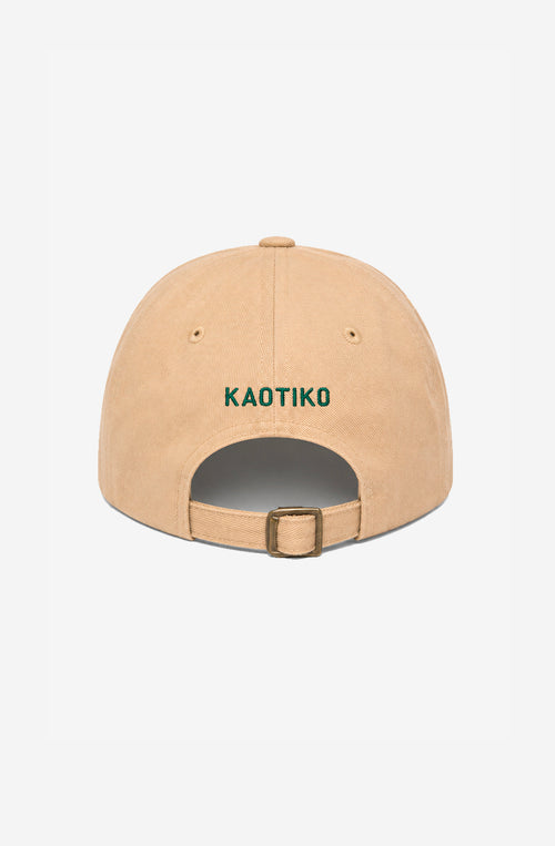 Gorra Lets Dance Khaki unisex con bordado frontal y cierre ajustable de Kaotiko BCN
