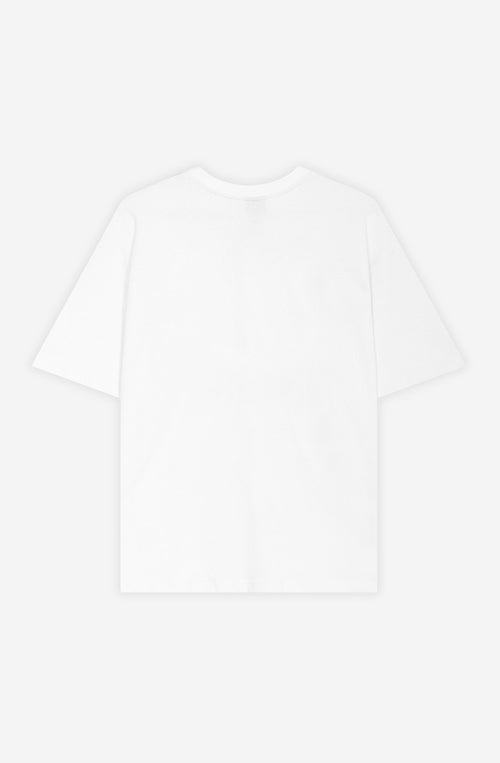 Cropped Paws & Relax Bio-Baumwoll-T-Shirt in Weiß