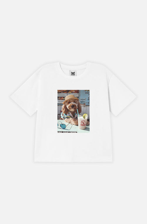 Paws & Relax Organic Cotton White T-shirt