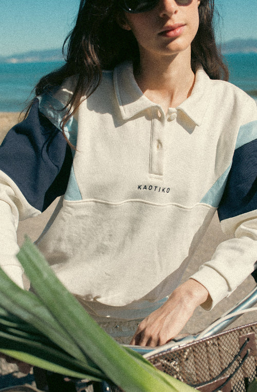 Sudadera Polo Harry Yvory/Navy/Sky