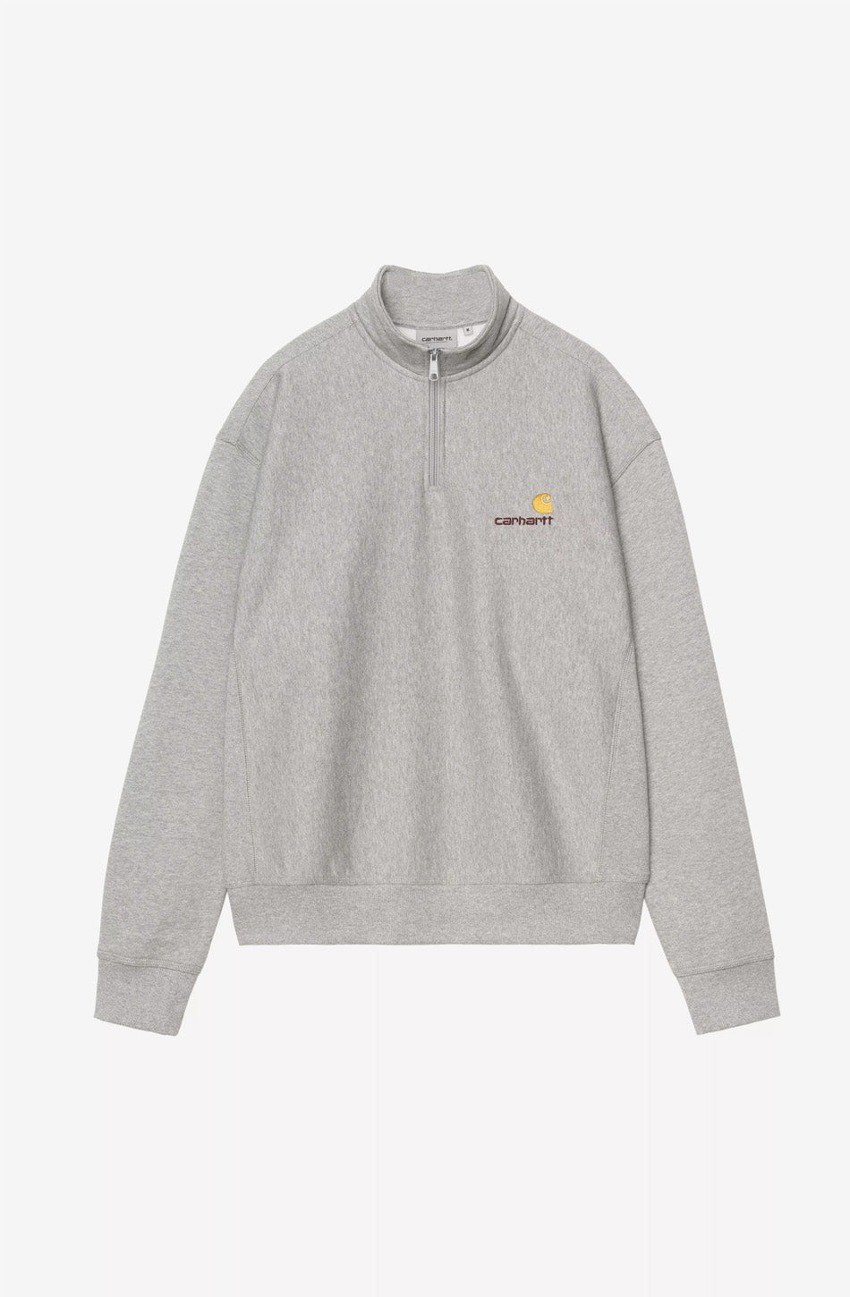 Carhartt WIP Half Zip American Script Gray Heather Sweatshirt