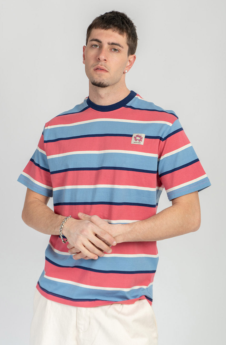 Stripes Island Blue/ Pink T-shirt