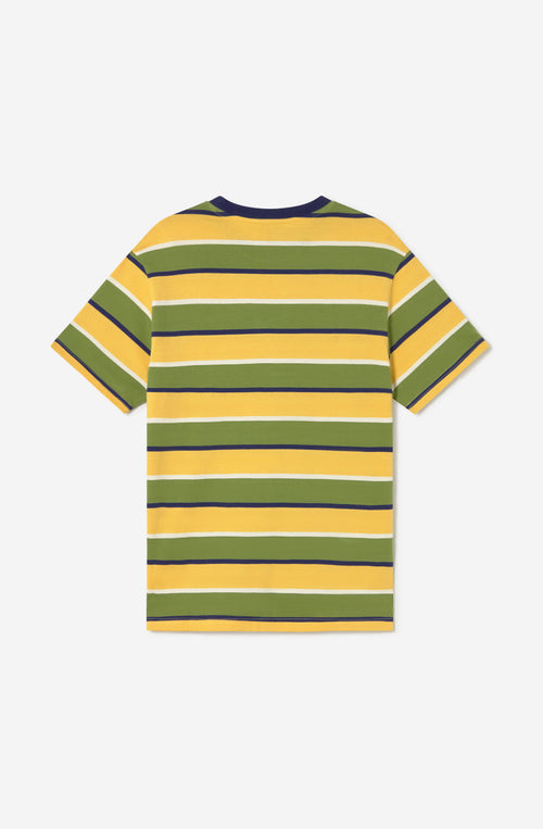 Gestreiftes Insel-T-Shirt in Gelb/Grün