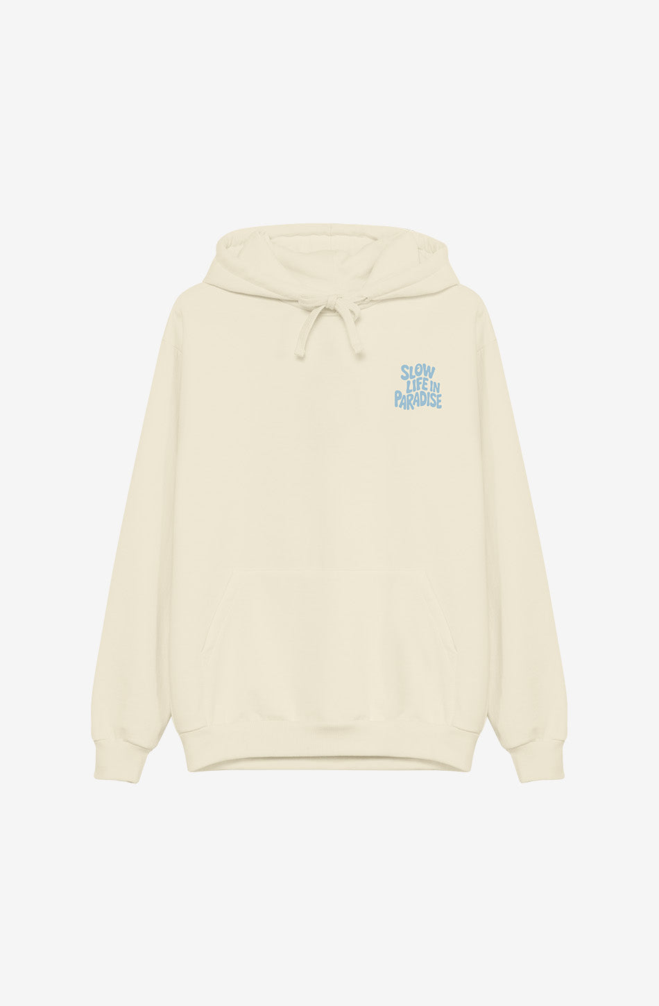 Sweat-shirt Slow Life in Paradise, couleur ivoire