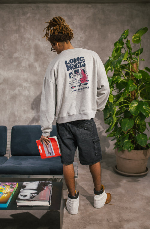 Sweat-shirt Long Nights Gray