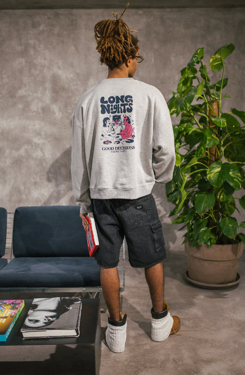 Sweat-shirt Long Nights Gray