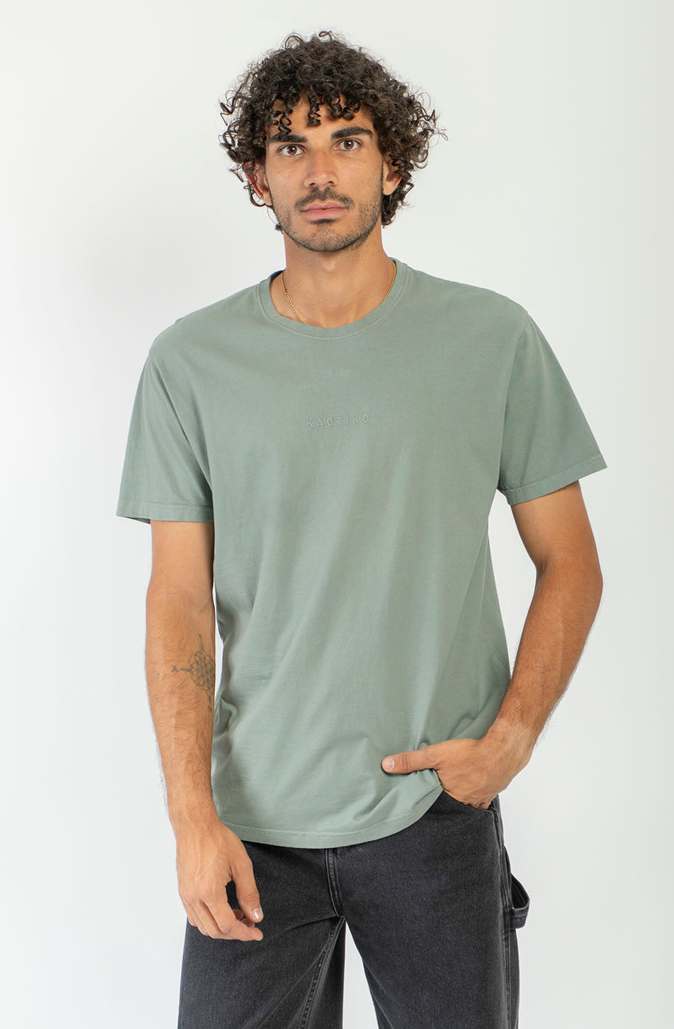 T-Shirt Basic Washed Khaki