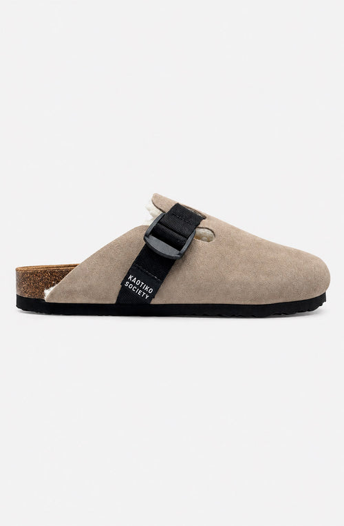 Zuecos Kaotiko Cloggy Sand con borreguito