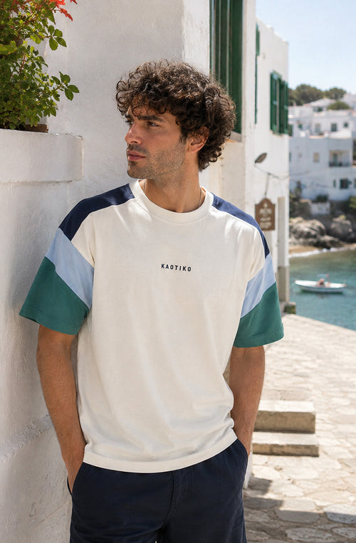Ottawa T-shirt Ivory / Blue / Deep Jungle