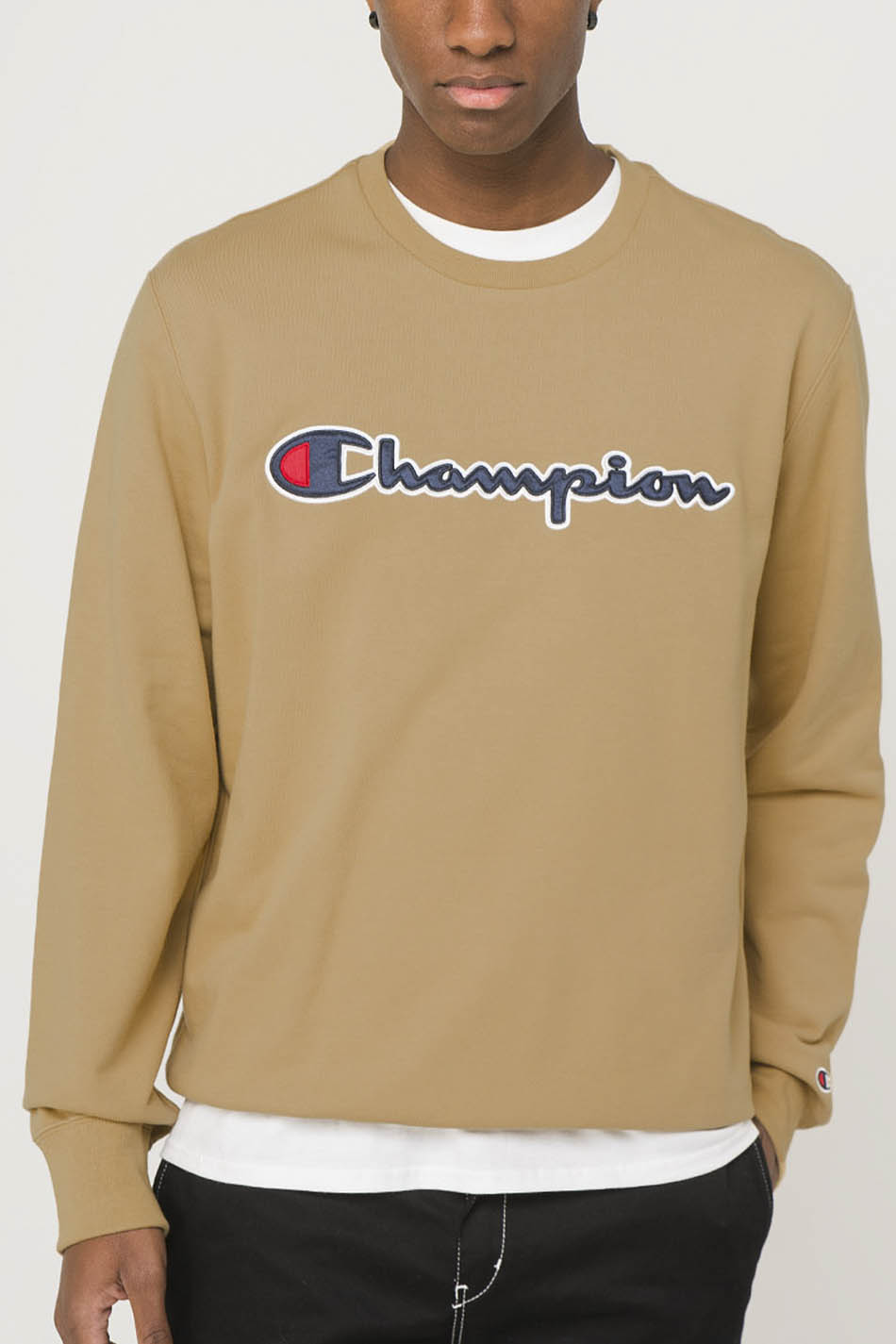 Champion Script Logo Marron Hoodie