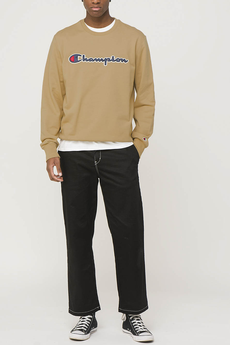 Champion Script Logo Marron Hoodie
