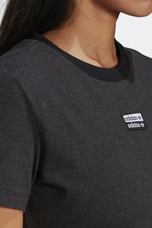 T-shirt Adidas recadrée Noir Melange