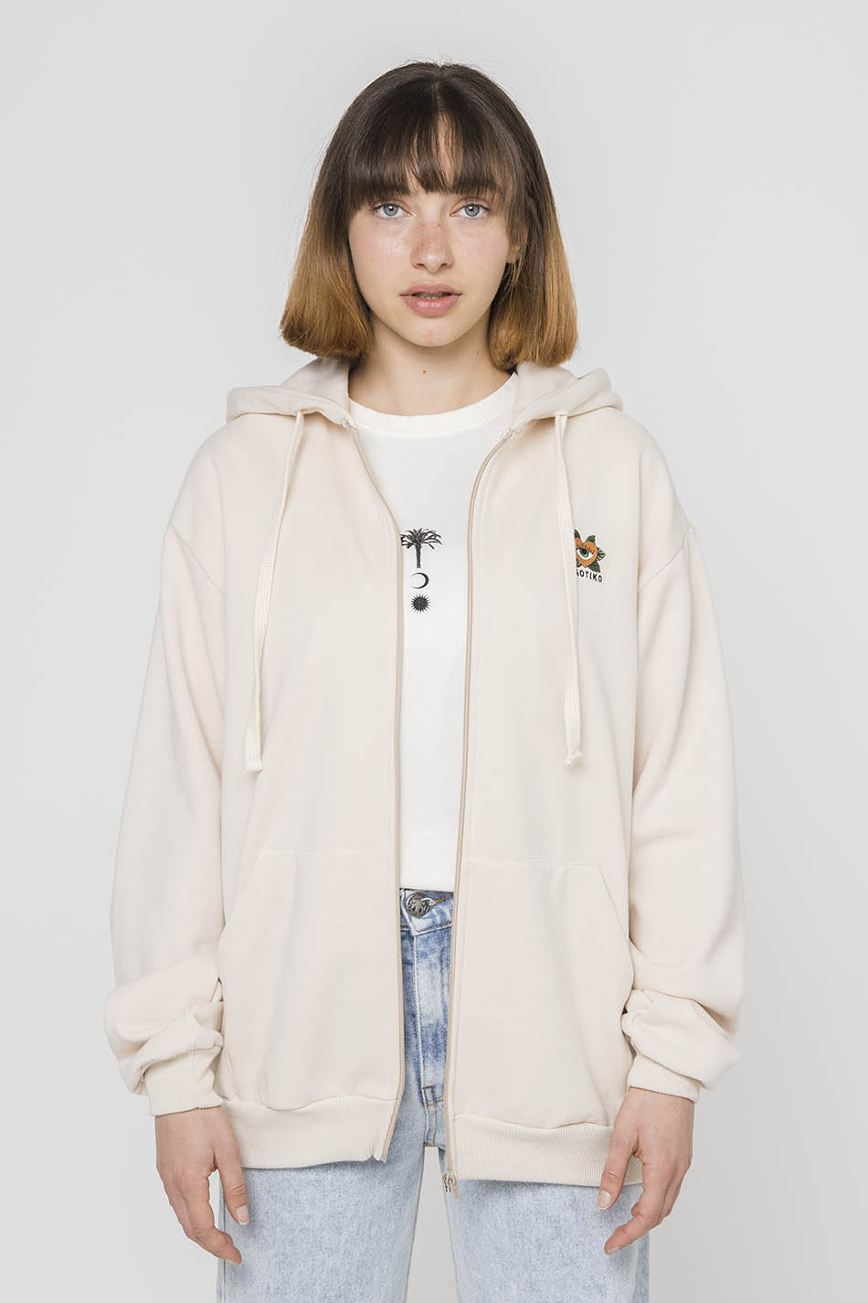 Heart Sweatshirt Bone