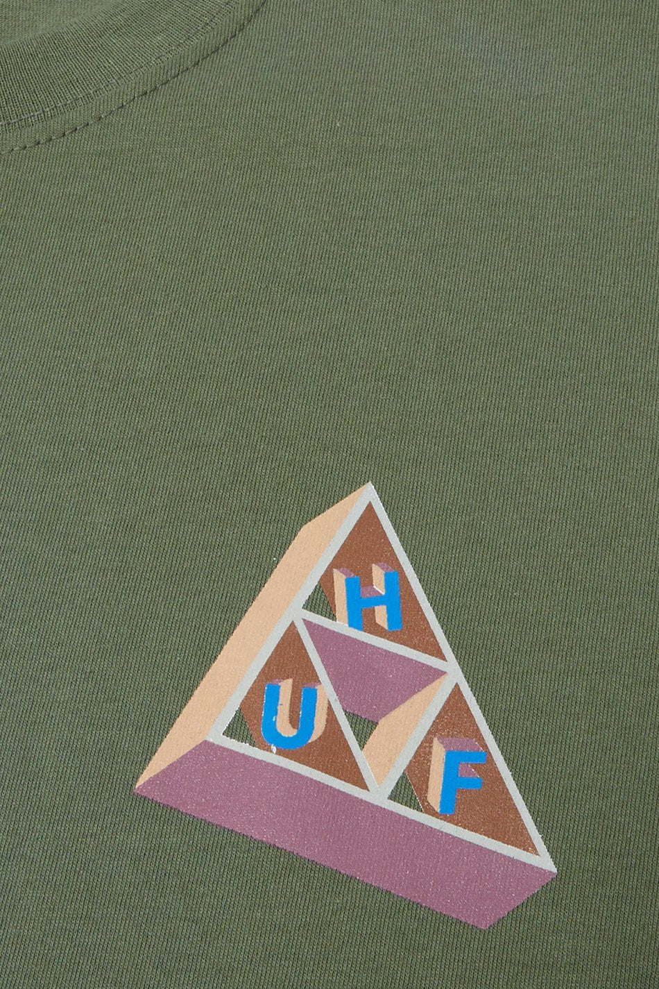 Huf Based Triple Triangle Olive T-Shirt