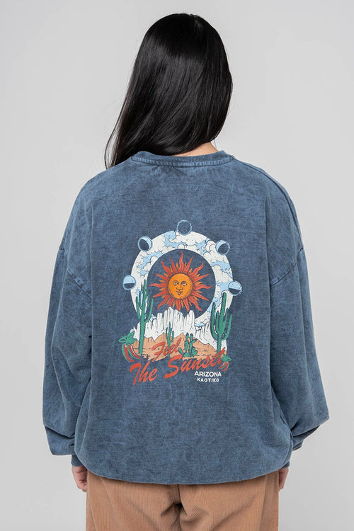 Washed Sunset Navy Sweatshirt