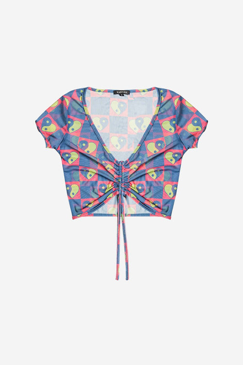 Fluor Heart Tulle Top