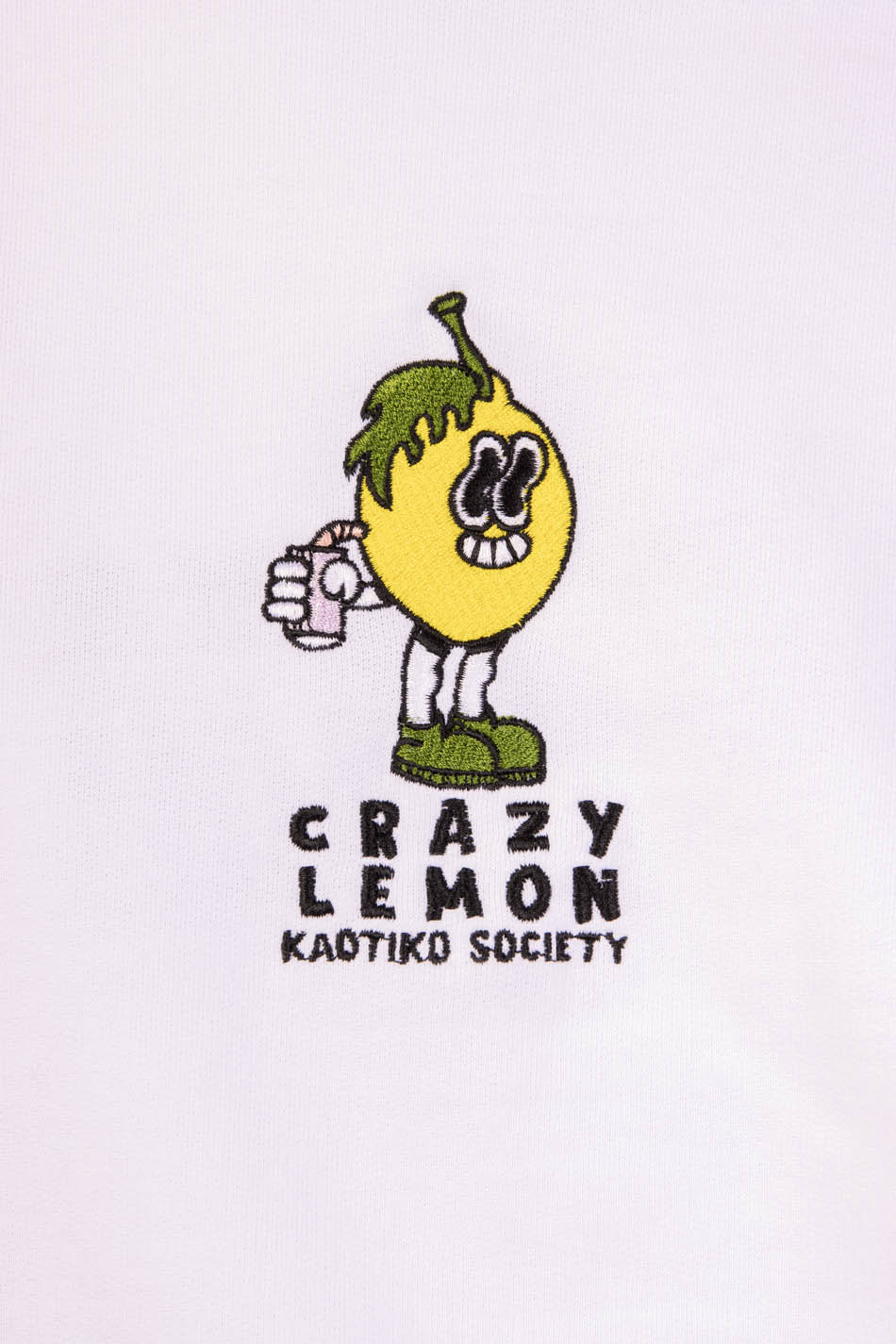 Sweatshirt Crazy Lemon Blanc