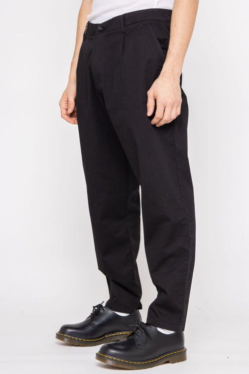 Peg Leg Black Trousers