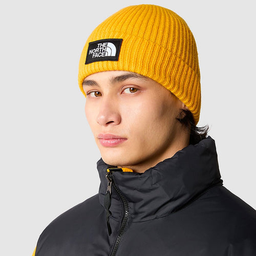 Yellow The North Face Logo Box Cuffed Hat