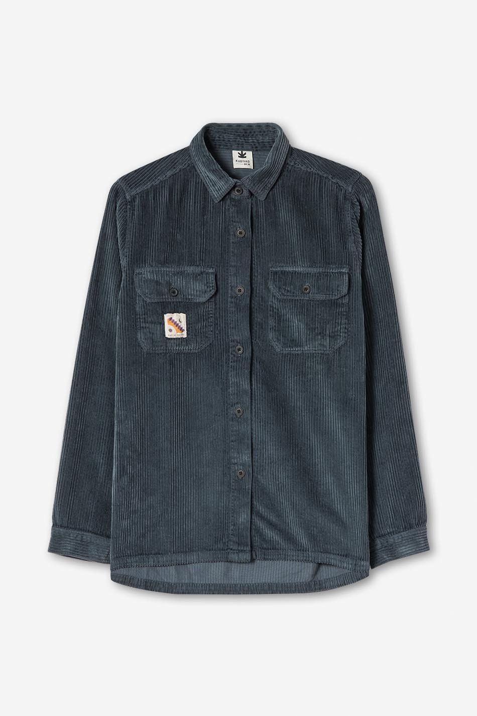 Camisa Corduroy Minimal Bluish-Grey