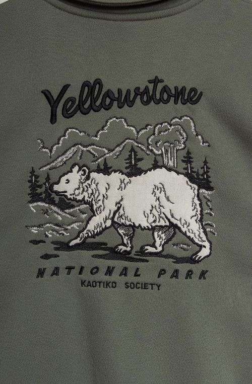 Bear YellowStone Old Green Sweatshirt