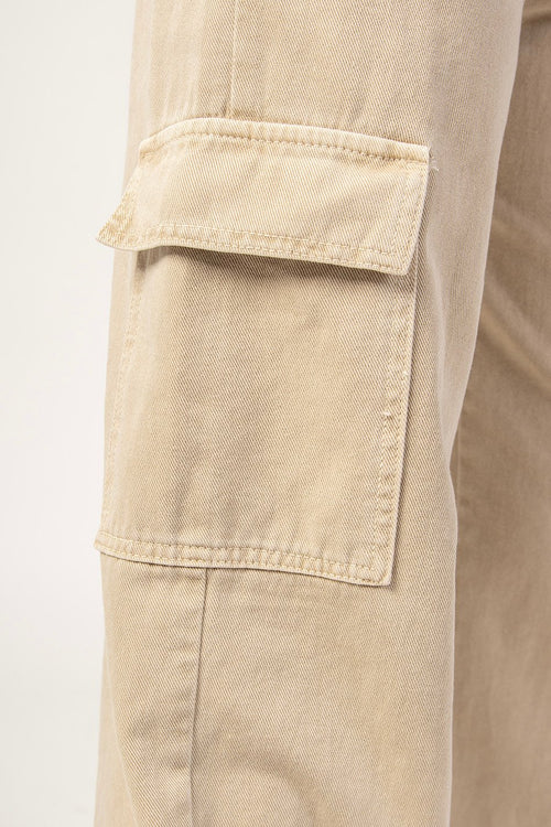 Pantalon Cargo Wide Leg Ivory