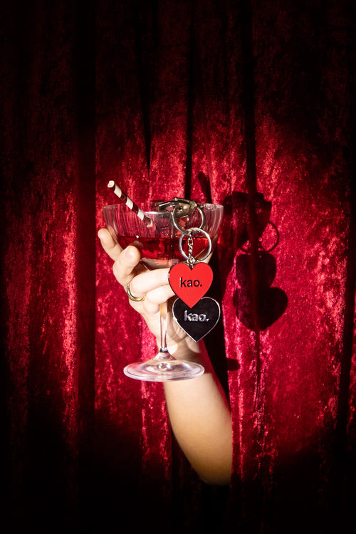 Porte-clés Heart Kao Black