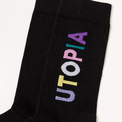 Utopia Black Sock