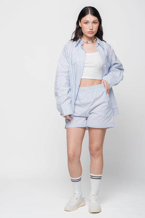 Stripes Shirt Dark People Blue/ White