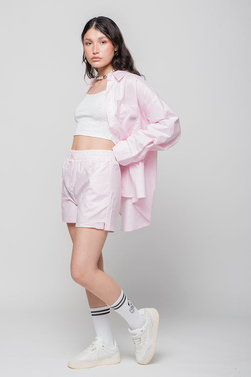 Short Stripes Dark People Pink/ White
