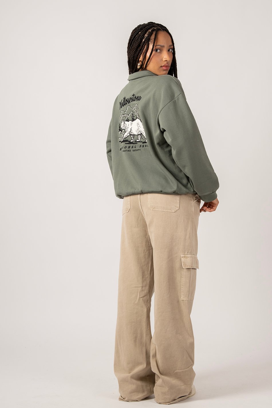 Bear YellowStone Old Green Sweatshirt
