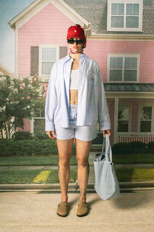 Stripes Shirt Dark People Blue/ White