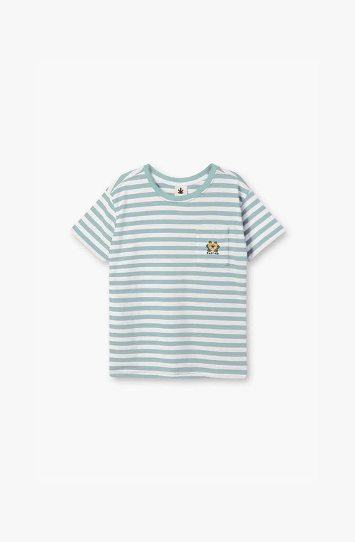 Blue Heart Striped T-shirt