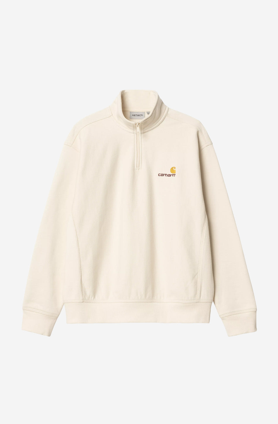 Sudadera Carhartt WIP Half Zip American Script Sweatshirt Natural