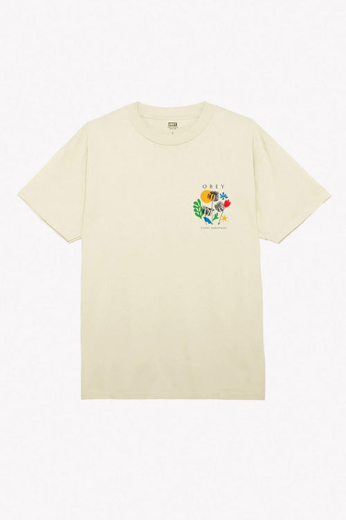 Camiseta Obey Flowers Papers Scissors Cream