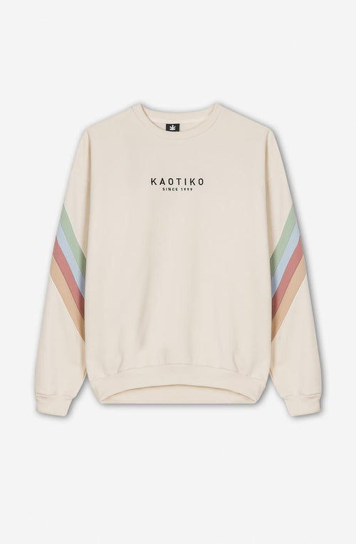 Sudadera Walker Bone/ Palid Green