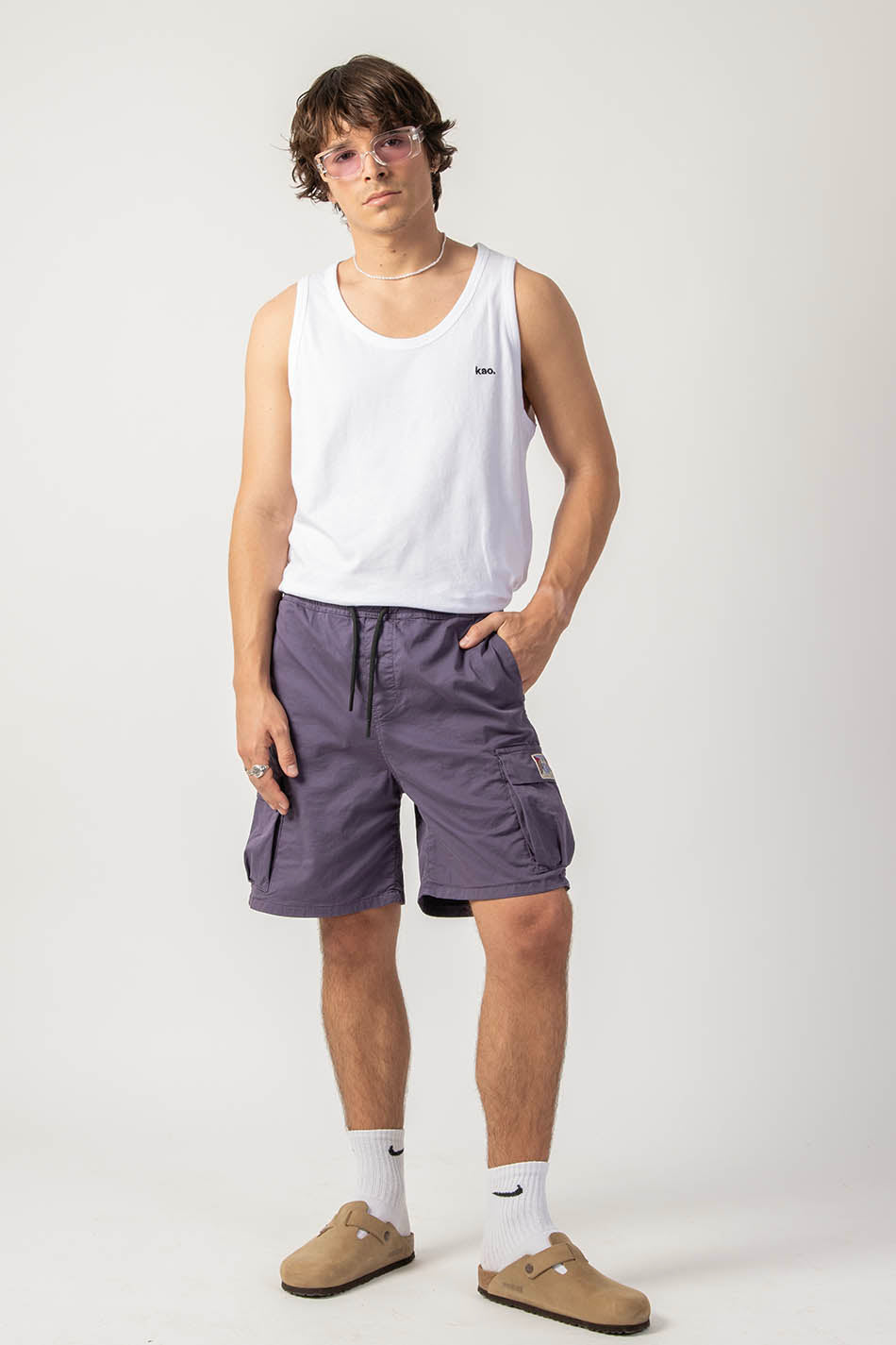 NATHAN WHITE CROPPED TANK TOP