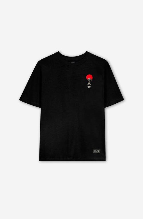 Schwarzes Fuji-T-Shirt