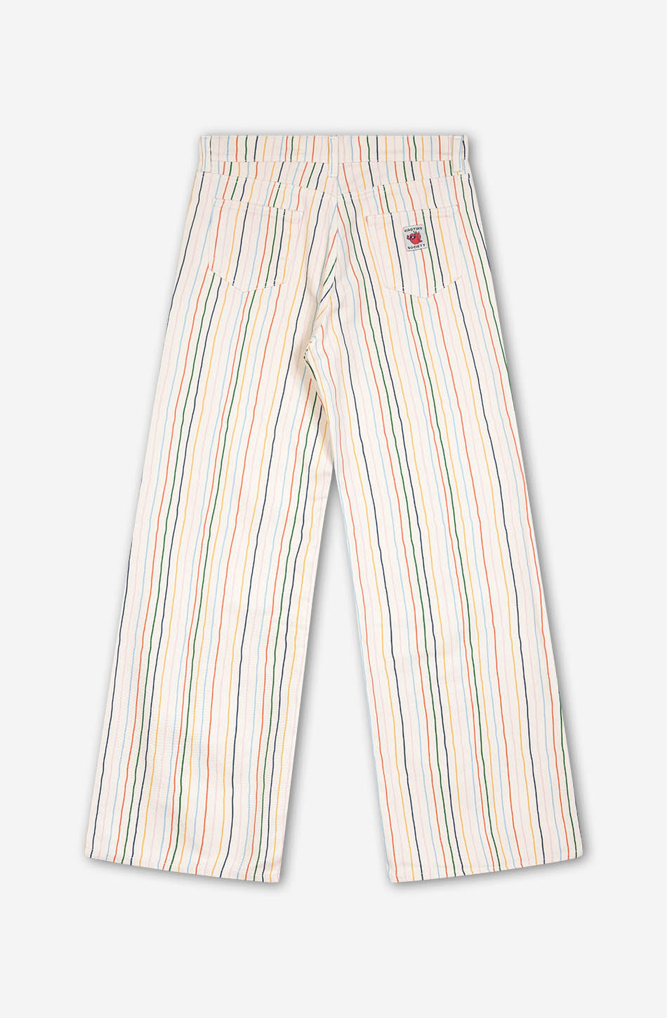 Multi Strippes Apfel-Elfenbein-Hose