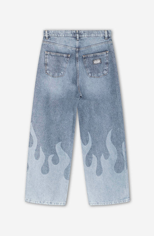 Laser Denim Flame Trousers