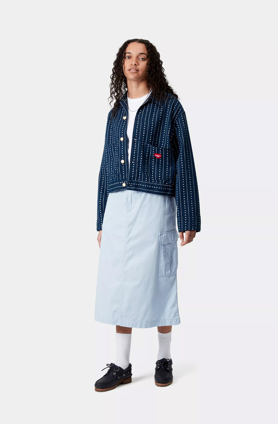 Carhartt WIP Jet Air Sky Rinsed Cargo Skirt