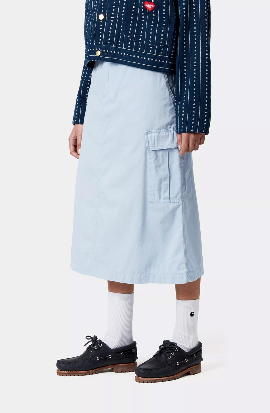 Carhartt WIP Jet Air Sky Rinsed Cargo Skirt