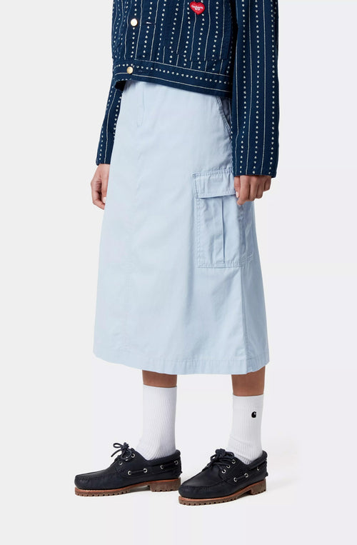 Carhartt WIP Jet Air Sky Rinsed Cargo Skirt
